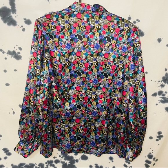 Vintage Koret Petites Button Pattern Blouse - Picture 3 of 6